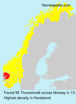 Surname Thunestvedt in Norway Surname Thunestvedt in Norway