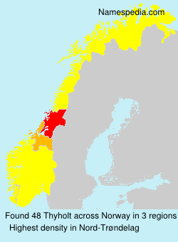 Surname Thyholt in Norway