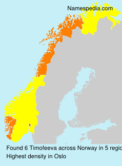 Surname Timofeeva in Norway Surname Timofeeva in Norway