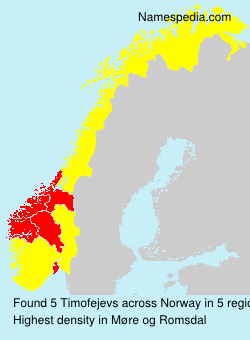 Surname Timofejevs in Norway Surname Timofejevs in Norway