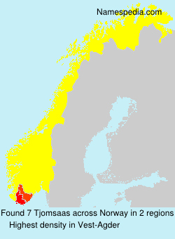 Surname Tjomsaas in Norway Surname Tjomsaas in Norway