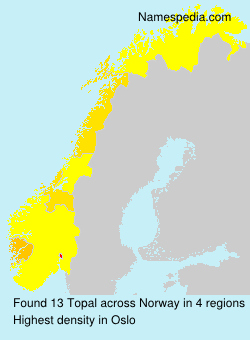 Surname Topal in Norway Surname Topal in Norway