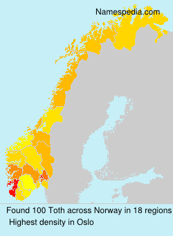 Surname Toth in Norway Surname Toth in Norway