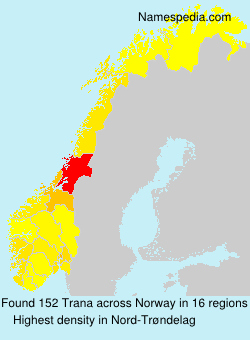 Surname Trana in Norway Surname Trana in Norway