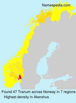Surname Tranum in Norway Surname Tranum in Norway