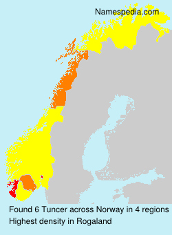 Surname Tuncer in Norway Surname Tuncer in Norway