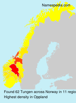 Surname Tungen in Norway Surname Tungen in Norway