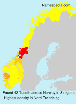 Surname Tuseth in Norway Surname Tuseth in Norway