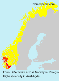 Surname Tveite in Norway Surname Tveite in Norway