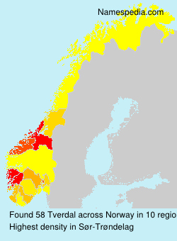 Surname Tverdal in Norway Surname Tverdal in Norway