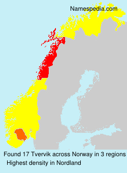 Surname Tvervik in Norway Surname Tvervik in Norway