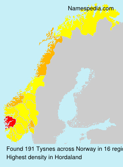 Surname Tysnes in Norway Surname Tysnes in Norway