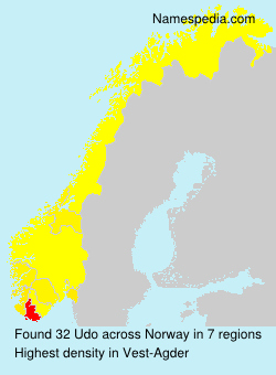 Surname Udo in Norway Surname Udo in Norway