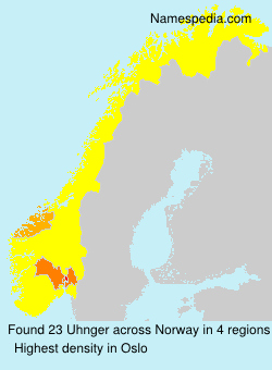 Surname Uhnger in Norway