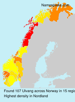 Surname Ulvang in Norway