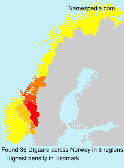 Surname Utgaard in Norway Surname Utgaard in Norway