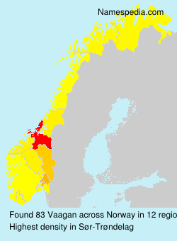 Surname Vaagan in Norway