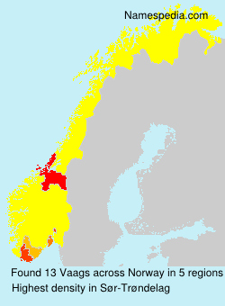 Surname Vaags in Norway