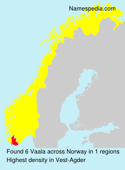Surname Vaala in Norway