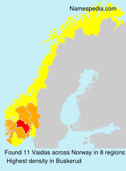 Surname Vaidas in Norway Surname Vaidas in Norway