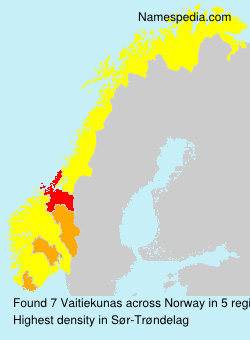 Surname Vaitiekunas in Norway
