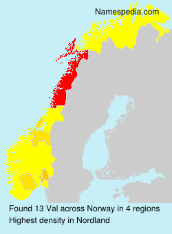 Surname Val in Norway Surname Val in Norway