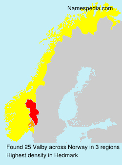 Surname Valby in Norway Surname Valby in Norway