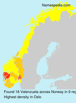 Surname Valenzuela in Norway Surname Valenzuela in Norway