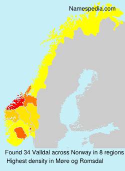 Surname Valldal in Norway Surname Valldal in Norway