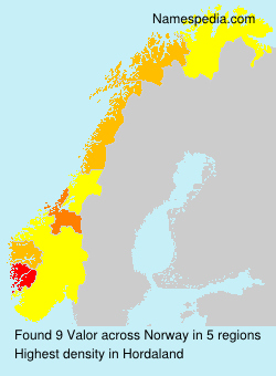 Surname Valor in Norway Surname Valor in Norway