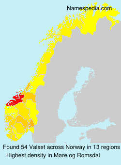 Surname Valset in Norway Surname Valset in Norway