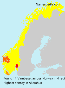 Surname Vambeset in Norway Surname Vambeset in Norway