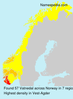 Surname Vatnedal in Norway Surname Vatnedal in Norway