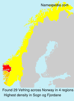 Surname Vefring in Norway Surname Vefring in Norway