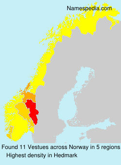 Surname Vestues in Norway Surname Vestues in Norway