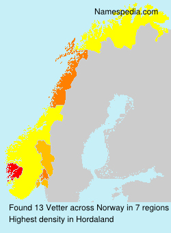Surname Vetter in Norway Surname Vetter in Norway