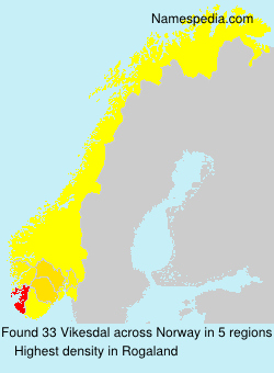 Surname Vikesdal in Norway Surname Vikesdal in Norway