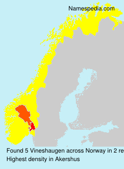 Surname Vineshaugen in Norway Surname Vineshaugen in Norway
