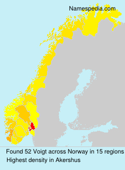 Surname Voigt in Norway Surname Voigt in Norway