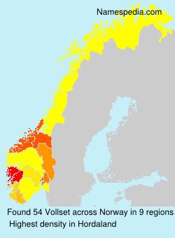 Surname Vollset in Norway Surname Vollset in Norway