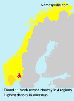 Surname Vonk in Norway Surname Vonk in Norway