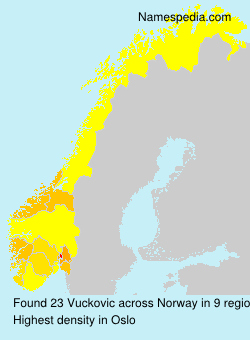 Surname Vuckovic in Norway Surname Vuckovic in Norway