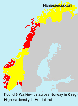 Surname Walkiewicz in Norway Surname Walkiewicz in Norway