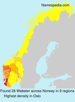 Surname Webster in Norway Surname Webster in Norway