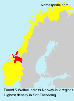 Surname Weibull in Norway