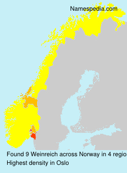 Surname Weinreich in Norway Surname Weinreich in Norway