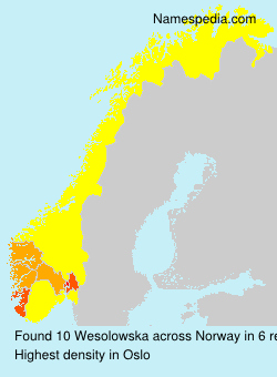Surname Wesolowska in Norway Surname Wesolowska in Norway