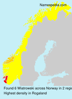Surname Wiatrowski in Norway Surname Wiatrowski in Norway