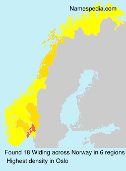Surname Widing in Norway Surname Widing in Norway