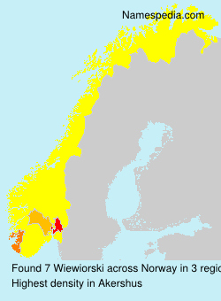 Surname Wiewiorski in Norway Surname Wiewiorski in Norway
